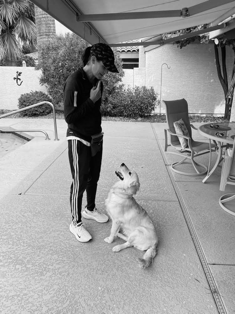Michelle training a Golden Retriever
